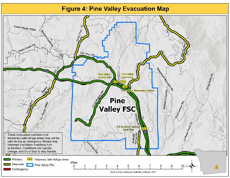 Pine Valley Evacuation Map - Pine Valley Fire Safe Council
